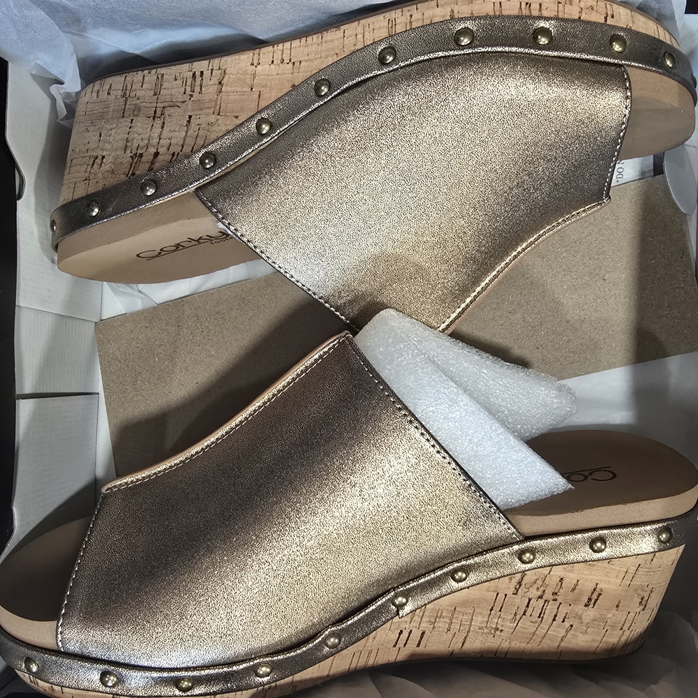 Corkys Bronze Wedge Sandals